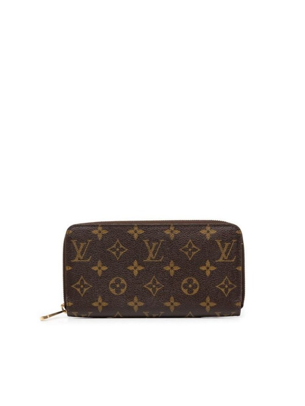 Louis Vuitton Monogram Zippy Wallet Zip Around Brown